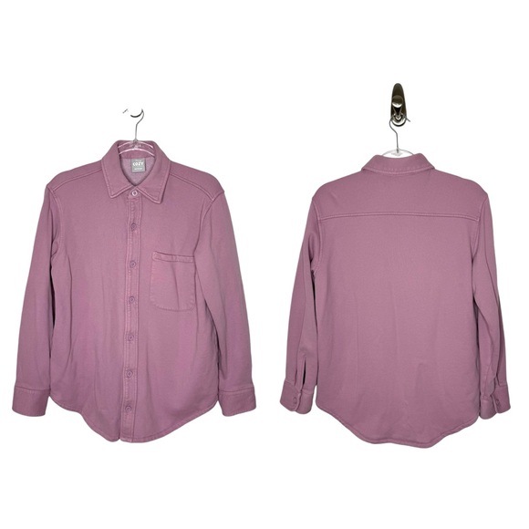 Aritzia Tops - Aritzia | TNA Cozyfleece Boyfriend Button Up in Soft Orchid Small